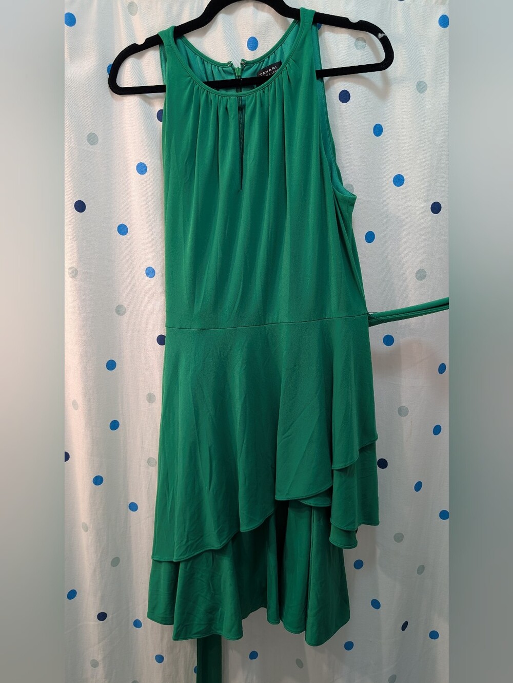 Green Sleeveless Tiered Midi Dress - Women